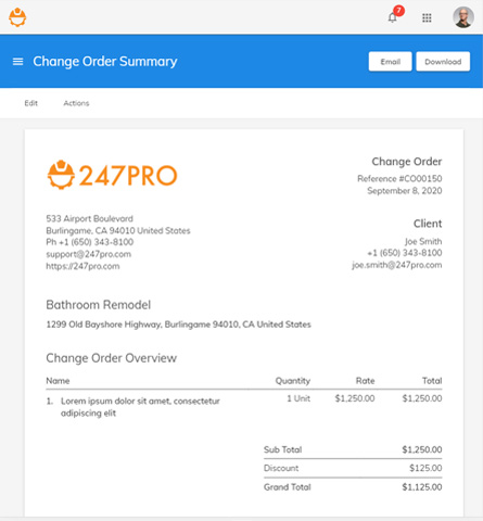 Streamline Change Order Process